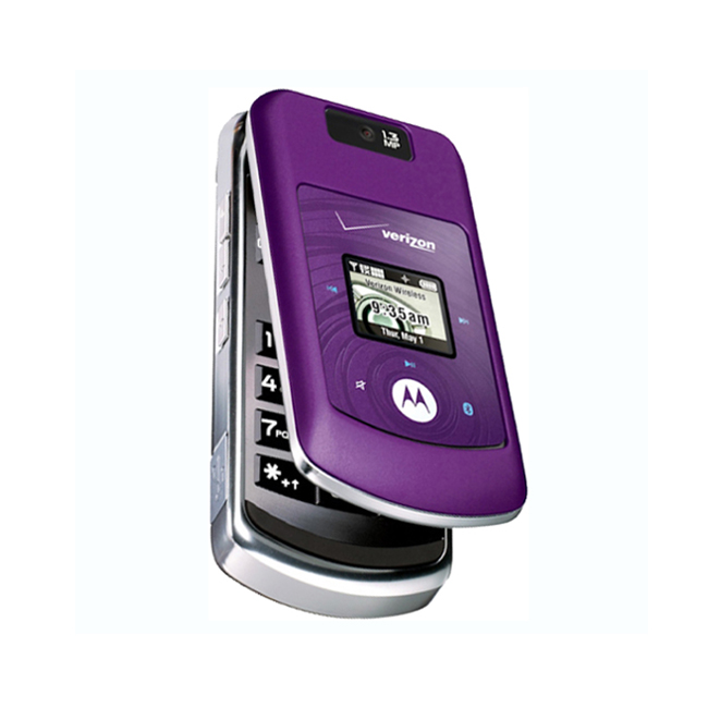 Mint Motorola W755 Moto Verizon Purple Sleek Flip Camera Phone eBay