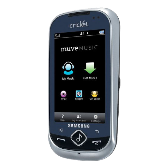 Cricket Wireless New Samsung Suede R710 Touchscreen "Muve Music